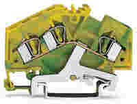 3-conductor ground terminal block; 4 mm²; center marking; for DIN-rail 35 x 15 and 35 x 7.5; CAGE CLAMP®; 4,00 mm²; green-yellow