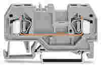 2-conductor through terminal block; 4 mm²; center marking; for DIN-rail 35 x 15 and 35 x 7.5; CAGE CLAMP®; 4,00 mm²; gray