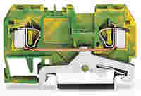 2-conductor ground terminal block; 4 mm²; center marking; for DIN-rail 35 x 15 and 35 x 7.5; CAGE CLAMP®; 4,00 mm²; green-yellow