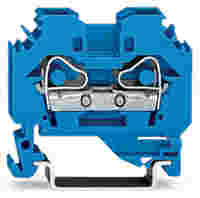 2-conductor through terminal block; 6 mm²; suitable for Ex i applications; lateral marker slots; for DIN-rail 35 x 15 and 35 x 7.5; CAGE CLAMP®; 6,00 mm²; blue