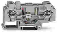 Ground conductor disconnect terminal block; 120 V; 6 mm²; CAGE CLAMP®; 6,00 mm²; gray