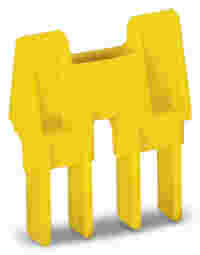 Coupling device; mechanically locks multiple links; 3-way; yellow