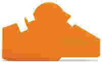 End and separator plate; 1.5 mm thick; without lock-out seal option; orange