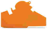 End and separator plate; 1.5 mm thick; with lock-out seal option; orange