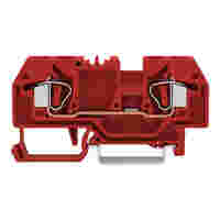 2-conductor through terminal block; 6 mm²; center marking; for DIN-rail 35 x 15 and 35 x 7.5; CAGE CLAMP®; 6,00 mm²; red