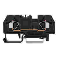 2-conductor through terminal block; 6 mm²; center marking; for DIN-rail 35 x 15 and 35 x 7.5; CAGE CLAMP®; 6,00 mm²; black