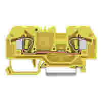 2-conductor through terminal block; 6 mm²; center marking; for DIN-rail 35 x 15 and 35 x 7.5; CAGE CLAMP®; 6,00 mm²; yellow