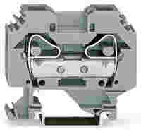 2-conductor through terminal block; 16 mm²; lateral marker slots; for DIN-rail 35 x 15 and 35 x 7.5; CAGE CLAMP®; 16,00 mm²; gray
