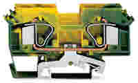 2-conductor ground terminal block; 16 mm²; lateral marker slots; for DIN-rail 35 x 15 and 35 x 7.5; CAGE CLAMP®; 16,00 mm²; green-yellow