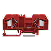 2-conductor through terminal block; 16 mm²; center marking; for DIN-rail 35 x 15 and 35 x 7.5; CAGE CLAMP®; 16,00 mm²; red