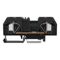 2-conductor through terminal block; 16 mm²; center marking; for DIN-rail 35 x 15 and 35 x 7.5; CAGE CLAMP®; 16,00 mm²; black