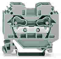 WAGO 2-conductor through terminal block; 10 mm²; lateral marker slots; for DIN-rail 35 x 15 and 35 x 7.5; CAGE CLAMP®; 10,00 mm²; blue