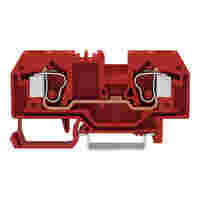 2-conductor through terminal block; 10 mm²; center marking; for DIN-rail 35 x 15 and 35 x 7.5; CAGE CLAMP®; 10,00 mm²; red