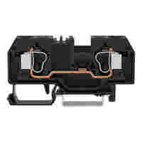 2-conductor through terminal block; 10 mm²; center marking; for DIN-rail 35 x 15 and 35 x 7.5; CAGE CLAMP®; 10,00 mm²; black