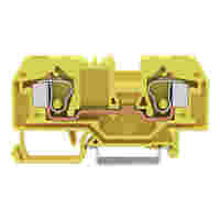 2-conductor through terminal block; 10 mm²; center marking; for DIN-rail 35 x 15 and 35 x 7.5; CAGE CLAMP®; 10,00 mm²; yellow