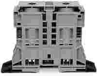 POWER CAGE CLAMP feedthrough terminal block; with fixing flanges; 2-conductor; 350 kcMil; 32 mm wide; gray