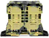 POWER CAGE CLAMP feedthrough terminal block; with fixing flanges; 2-conductor; 350 kcMil; 32 mm wide; dark-gray-yellow