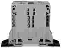 POWER CAGE CLAMP feedthrough terminal block; with fixing flanges; 2-conductor; 4/0 AWG; 25 mm wide; gray