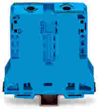 POWER CAGE CLAMP feedthrough terminal block; DIN 35 x 15 rail mount; 2-conductor; 4/0 AWG; 25 mm wide; blue