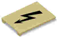 Protective warning marker; with high-voltage symbol, black; yellow