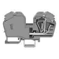 POWER CAGE CLAMP feedthrough terminal block; with integrated end plate; DIN 35 x 15 rail mount; 2-conductor; 2 AWG; 16 mm wide; gray