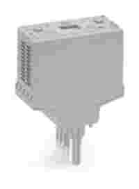 Empty component plug housing; Type 12; 25 mm wide; 10-pole; gray