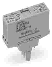 WAGO Relay module; Nominal input voltage: 24 VDC; 1 changeover contact; Limiting continuous current: 7 A; Red status indicator; Module width: 15 mm; gray