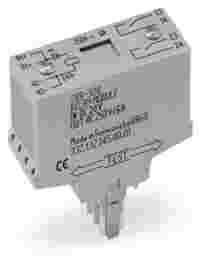 WAGO Relay module; Nominal input voltage: 24 VDC; 2 make contact; Limiting continuous current: 6 A; Red status indicator; Module width: 20 mm; gray