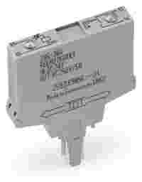 WAGO Relay module; Nominal input voltage: 24 VDC; 1 make contact; Limiting continuous current: 5 A; Red status indicator; Module width: 10 mm; gray