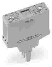 Relay module; Nominal input voltage: 24 VDC; 1 make contact; Limiting continuous current: 5 A; for switching higher DC loads; Red status indicator; Module width: 15 mm; gray