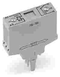 WAGO Bistable relay module; Nominal input voltage: 24 VDC; 1 changeover contact; Limiting continuous current: 6 A; Module width: 15 mm; gray