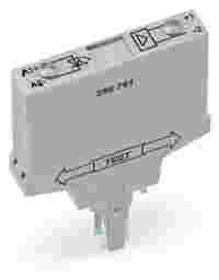 WAGO Optocoupler module; Nominal input voltage: 24 VDC; Output voltage range: 20 … 60 VDC; Limiting continuous current: 0.1 A; 2-wire connection; Frequency: 3 kHz; Red status indicator; Module width: 10 mm; gray