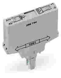 WAGO Optocoupler module; Nominal input voltage: 24 VDC; Red status indicator; gray