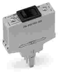 Switching module; with momentary switch; Switching voltage: 250 VAC; Switching current: 6 A; gray