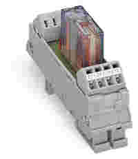 WAGO Relay module; Nominal input voltage: 24 V AC/DC; 2 changeover contacts; Limiting continuous current: 6 A; Module width: 23 mm; 2,50 mm²; gray