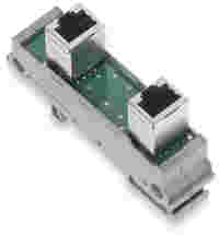 Interface module; RJ-45; with power jumper contacts; RJ-45; Cat. 5; in mounting carrier