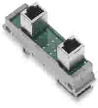 Interface module; RJ-45; with cross-over power jumper contacts; RJ-45; Cat. 5; in mounting carrier