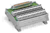 Interface module; with solder pin; Male connector; 9-pole; Mating connector with solder connection; Vertical mounting; PCB terminal blocks, double-row; in mounting carrier; 2,50 mm²