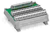 Interface module; with solder pin; Female connector; 37-pole; for mating connectors with IDC; Vertical mounting; PCB terminal blocks, double-row; in mounting carrier; 2,50 mm²