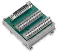 Interface module; with solder pin; Female connector; 25-pole; Mating connector with solder connection; Vertical mounting; PCB terminal blocks, double-row; in mounting carrier; 2,50 mm²