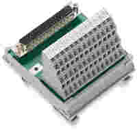 Interface module; with solder pin; Male connector; 37-pole; Mating connector with solder connection; Vertical mounting; Triple-deck PCB terminal blocks; in mounting carrier; with shield connection; 2,50 mm²