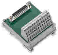 Interface module; with solder pin; Female connector; 9-pole; Double-deck PCB terminal blocks; in mounting carrier; with shield connection; 2,50 mm²