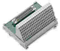 Interface module; HD-Sub-D; Female connector; 44-pole; Triple-deck PCB terminal blocks; in mounting carrier; with shield connection; 2,50 mm²