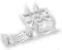 Strain relief plate; for 294 Series; for multicore cables; 3- to 5-pole; white