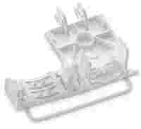 Strain relief plate; for 294 Series; for multicore cables; 3- to 5-pole; with secured clamp; white