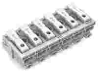 Lighting connector; push-button, external; without ground contact; 6-pole; Lighting side: for solid conductors; Inst. side: for all conductor types; max. 2.5 mm²; Surrounding air temperature: max 85°C (T85); white
