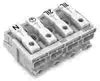 Lighting connector; push-button, external; without ground contact; 1/L´-2/L-PE-N; 4-pole; Lighting side: for solid conductors; Inst. side: for all conductor types; max. 2.5 mm²; Surrounding air temperature: max 85°C (T85); white