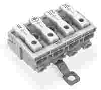 Lighting connector; push-button, external; with screw-type ground contact; 4-pole; Lighting side: for solid conductors; Inst. side: for all conductor types; max. 2.5 mm²; Surrounding air temperature: max 85°C (T85); white