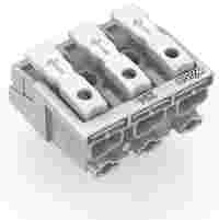 Lighting connector; push-button, external; without ground contact; 3-pole; Lighting side: for solid conductors; Inst. side: for all conductor types; max. 2.5 mm²; Surrounding air temperature: max 85°C (T85); white