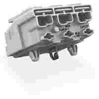Lighting connector; push-button, external; with direct ground contact; N-PE-L; 3-pole; Lighting side: for solid conductors; Inst. side: for all conductor types; max. 2.5 mm²; Surrounding air temperature: max 85°C (T85); white